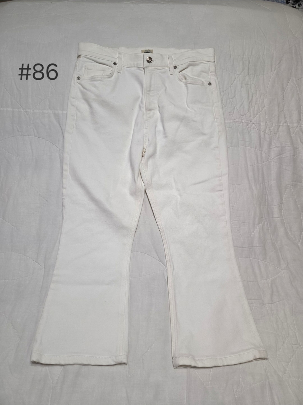 Citizens of Humanity Premium Vintage "Demy" Cropped Flare White Jeans - Size 30